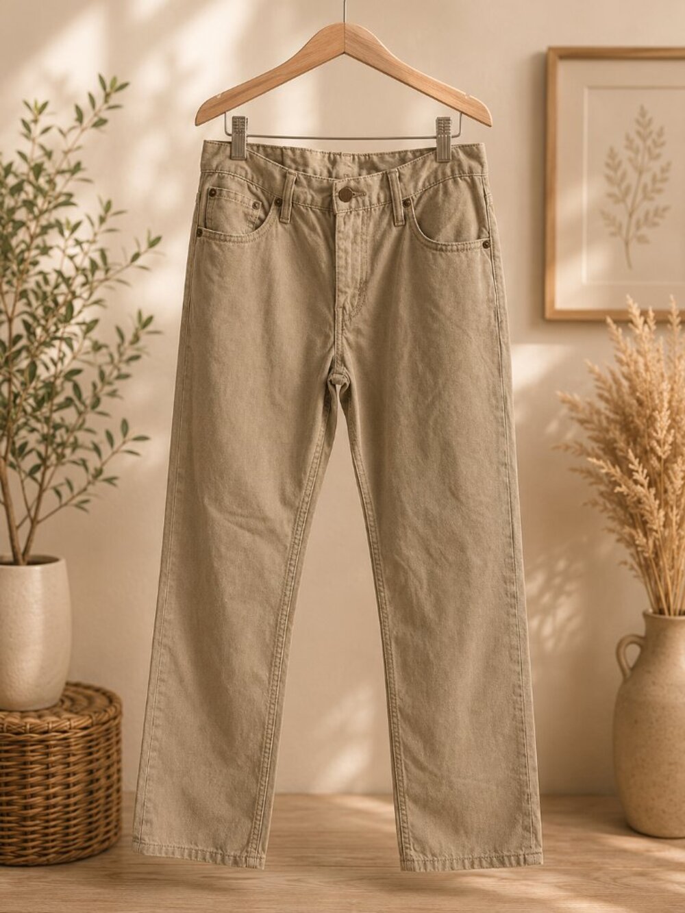 Levi's 511 Slim Fit Khaki Pants Men's 30x32 Stretch Beige Tan Casual Chinos